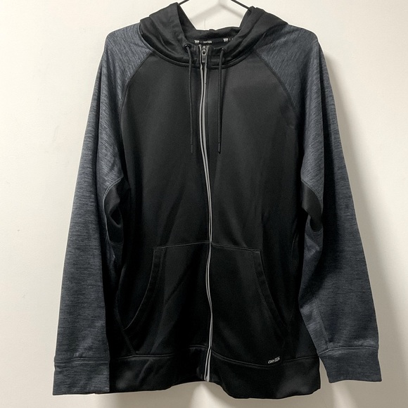 Tek Gear DryTek Grey & Black Zip Up Hooded Sweat Jacket! - Picture 2 of 15